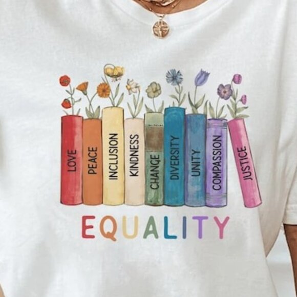 Equal Rights Shirt, Social Justice Shirt, Equality Peace Love Kindness Shirt - Picture 3 of 3